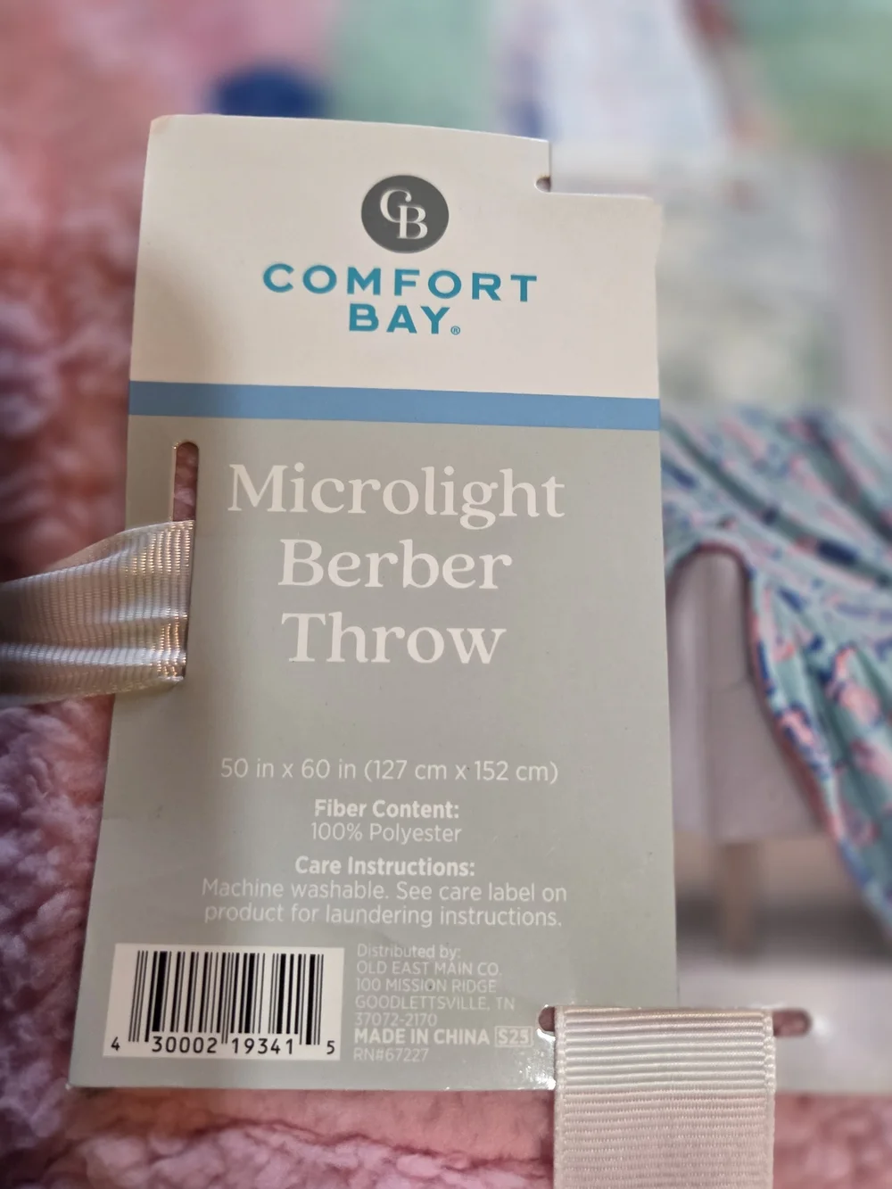 Nwt Comfort Bay Plush Berber Throw - Pink Mint Blue Cowboy Boots